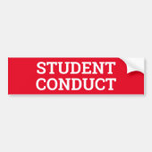 STUDENT CONDUCT-teken/sticker/MAGNET Bumpersticker (Voorkant)