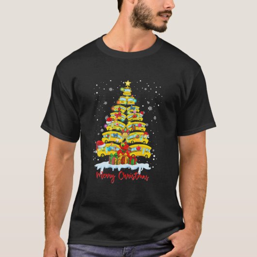 Student Delident School Bus Driver Kerstmis T-shirt (Voorkant)