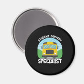 Student Delident School Bus Driver Specialist Gift Magneet (Voorkant / Achterkant)