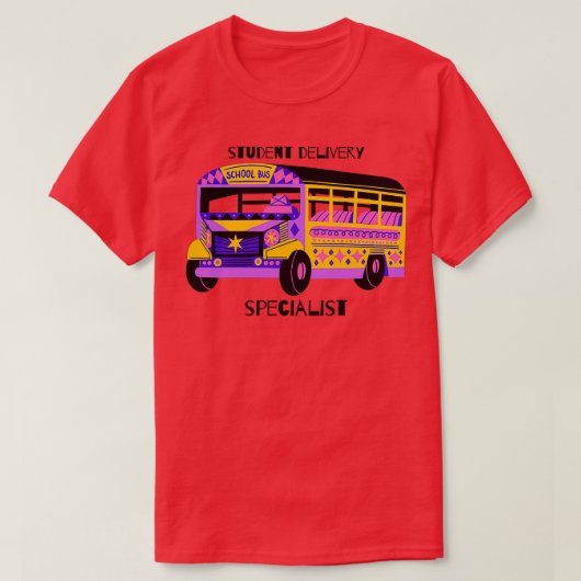 Student Delivery Specialist School Bus Driver T-shirt (Design voorkant)