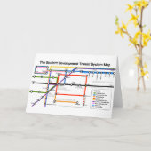 Student Development Transit System Map Card Kaart (Gele Bloem)
