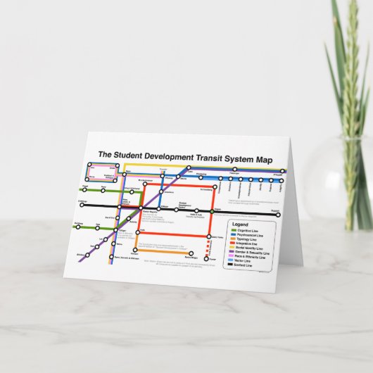 Student Development Transit System Map Card Kaart (Voorkant)