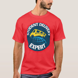 Student dident schoolbuschauffeur wit t-shirt