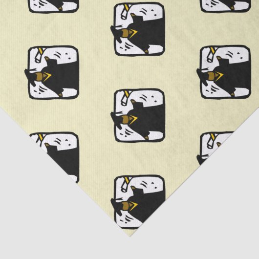 Student die Diploma Afstuderen ontvangt Tissuepapier (Detail)