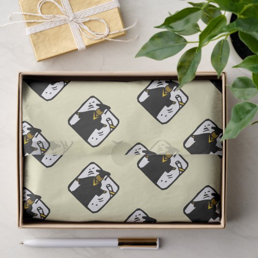 Student die Diploma Afstuderen ontvangt Tissuepapier (Geschenk)