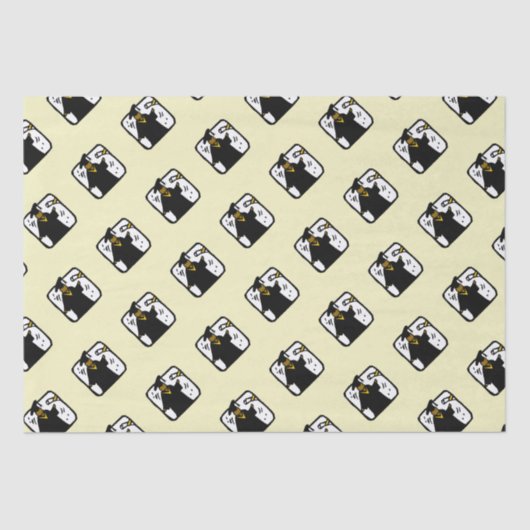 Student die Diploma Afstuderen ontvangt Tissuepapier (Voorkant)