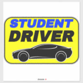Student Driver Auto Venster Cling Sticker (Vel)