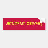 Student Driver Bumper Sicker Bumpersticker (Voorkant)