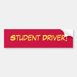 Student Driver Bumper Sicker Bumpersticker