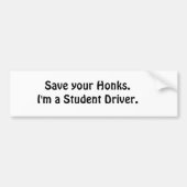 Student Driver Bumpersticker (Voorkant)