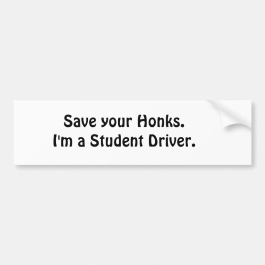 Student Driver Bumpersticker (Voorkant)