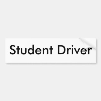 Student driver bumpersticker
