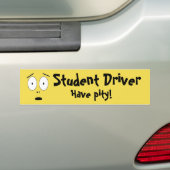 Student driver bumpersticker (Op auto)