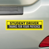 Student Driver Bumpersticker (Op auto)