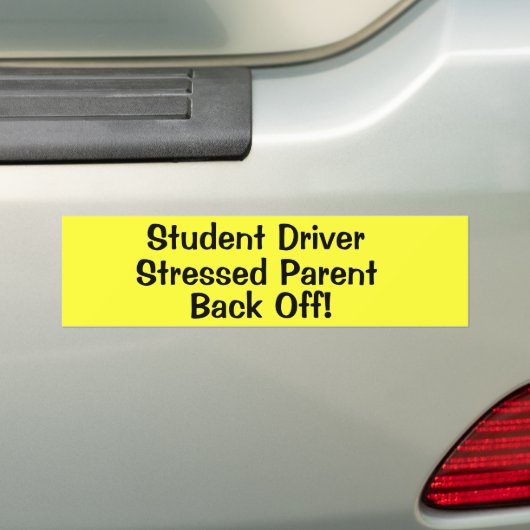 Student driver bumpersticker (Op auto)