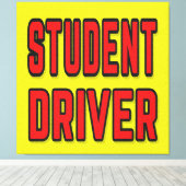 Student Driver Canvas Afdruk (Insitu (Houten vloer))