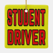 Student Driver Keramisch Ornament (Achterkant)