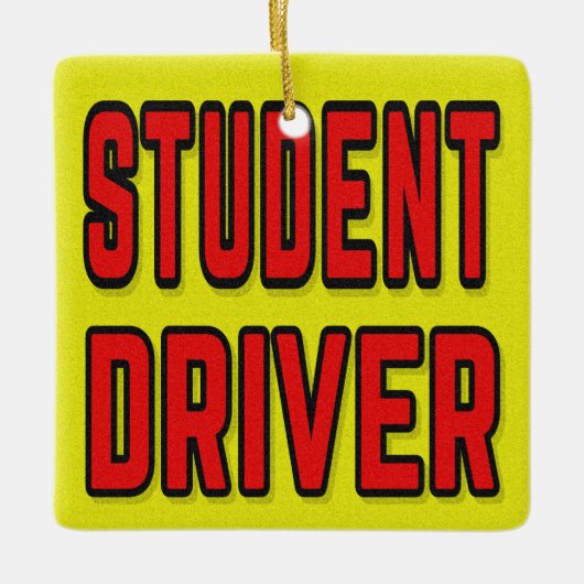 Student Driver Keramisch Ornament (Voorkant)