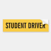Student driver learning to Drive Bumpersticker (Voorkant)
