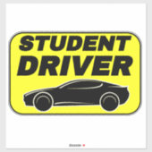 Student Driver Sign (auto Sticker) Modern rijden Sticker (Vel)