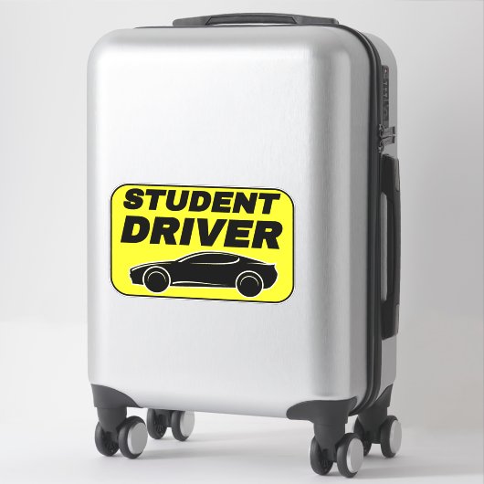 Student Driver Sign (auto Sticker) Modern rijden Sticker (Koffer)