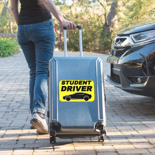 Student Driver Sign (auto Sticker) Modern rijden Sticker (Koffer Insitu)