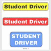 Student Driver Sign Stickers (beginnende Rookie au (Vel)