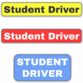 Student Driver Sign Stickers (beginnende Rookie au (Voorkant)