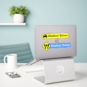 Student Driver Signs voor Nieuwe Bestuurders - Aut Sticker (Laptop op bureau)
