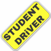 Student driver sticker (Voorkant)