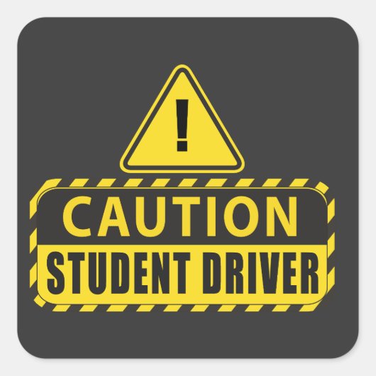 Student Driver sticker - beginnende chauffeur stic (Voorkant)