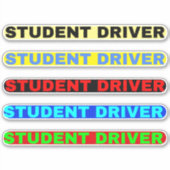 Student Driver Stickers (Driver Student Text) (Voorkant)