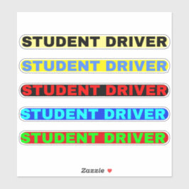 Student Driver Stickers (Driver Student Text)