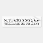 Student Driver Tattoo Style Bumpersticker (Voorkant)