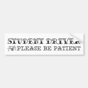 Student Driver Tattoo Style Bumpersticker