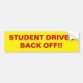 Student driver Yellow Caudron Sticker (Voorkant)