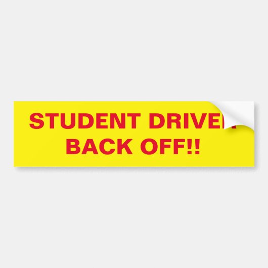 Student driver Yellow Caudron Sticker (Voorkant)