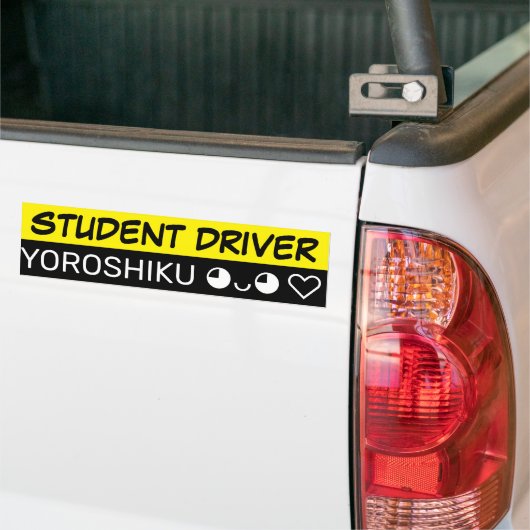 Student Driver Yoroshiku Custom Bumpersticker (Op Truck)