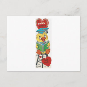  student Duck Valentijn voor leraar Feestdagenkaart