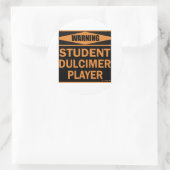 Student Dulcimer Player Ronde Sticker (Tas)