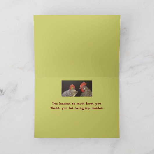 Student en mentor, bedankt! bedankkaart (Binnen)