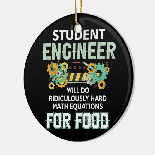 Student Engineer Belachelijk Hard Wiskunde Equatio Keramisch Ornament (Links)
