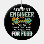Student Engineer Belachelijk Hard Wiskunde Equatio Keramisch Ornament (Achterkant)