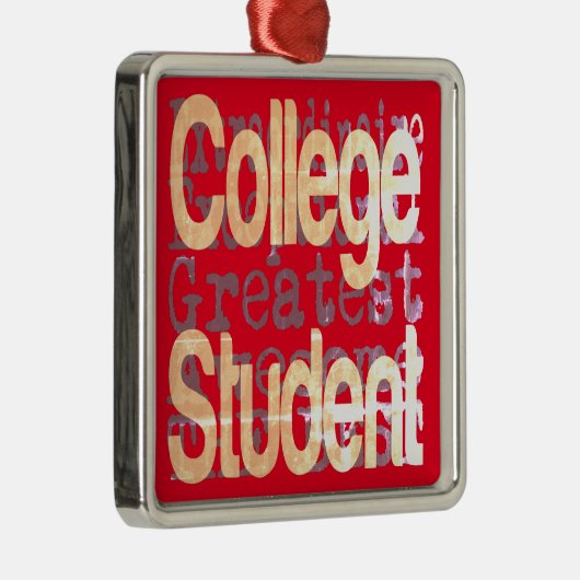 Student Extraordinaire College Metalen Ornament (Rechts)