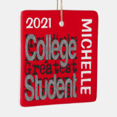 Student Extraordinaire CUSTOM College Keramisch Ornament (Rechts)