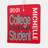 Student Extraordinaire CUSTOM College Keramisch Ornament (Links)