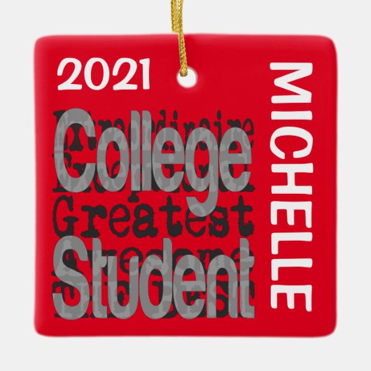 Student Extraordinaire CUSTOM College Keramisch Ornament (Voorkant)