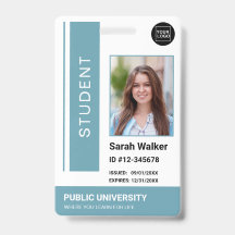 Student foto-ID school: blauwe badge