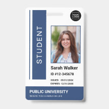 Student foto ID school universiteit marvy blue Bad