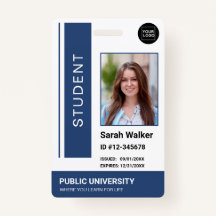 Student foto ID school universiteit marvy blue Bad
